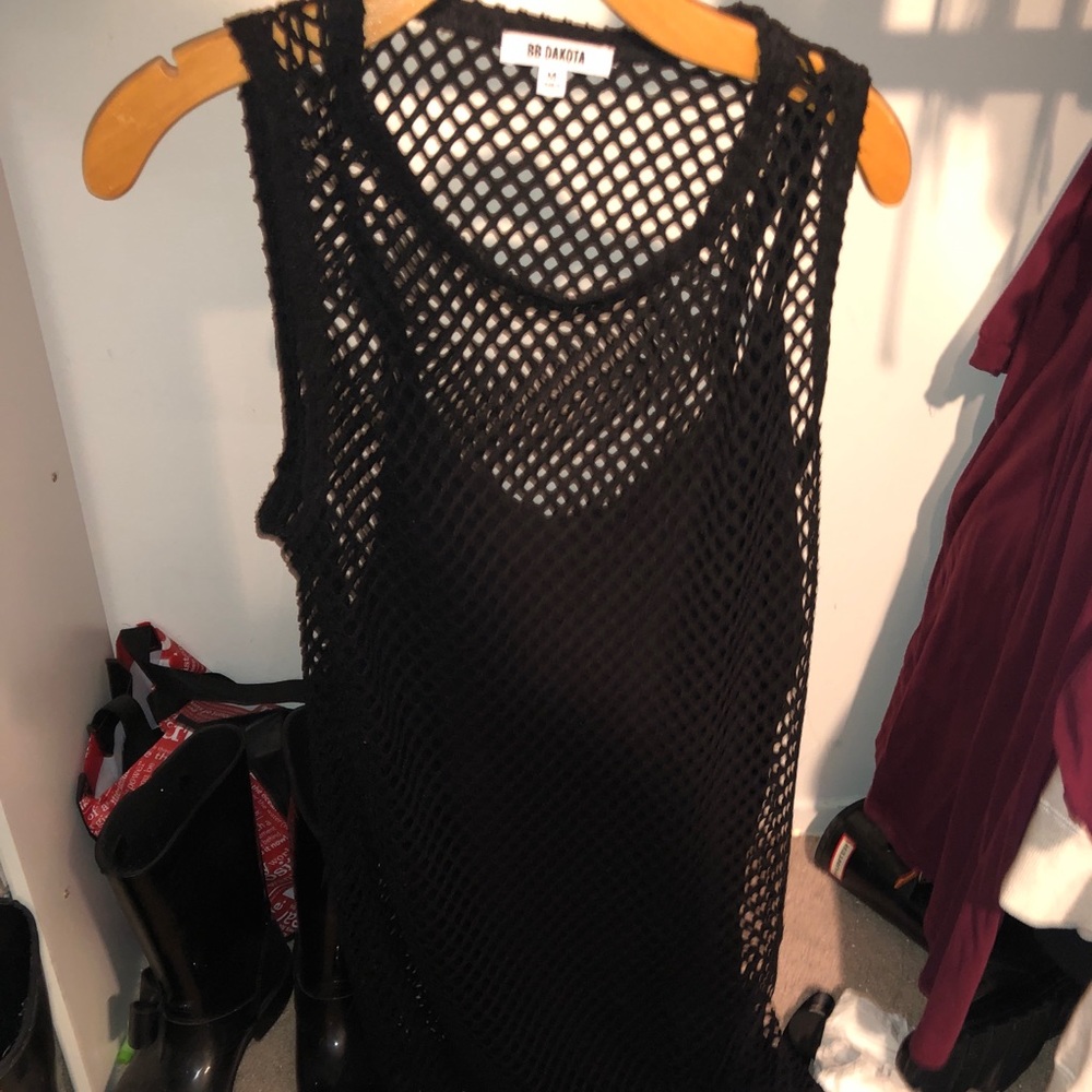Black mesh dress